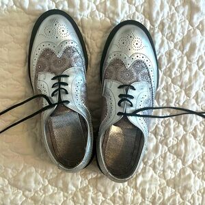 Silver doc martens size 8 men’s